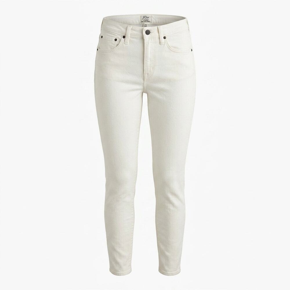 J.Crew Lookout High Rise Skinny White Denim Stretch Jeans Women Size 27T